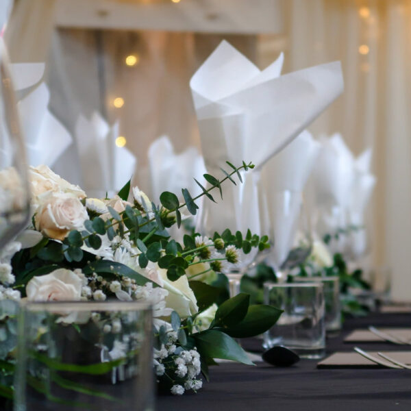 Wedding marquee table